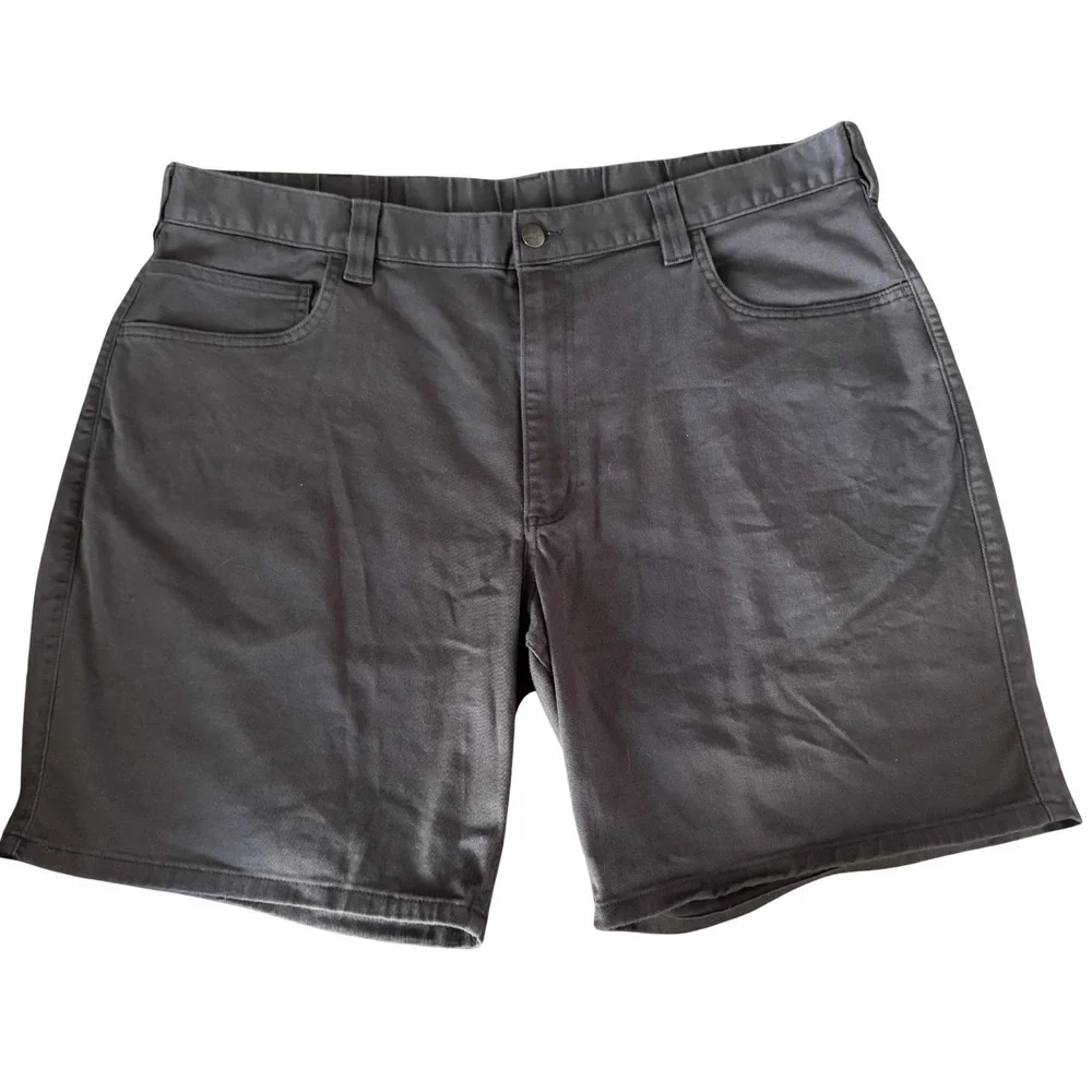 Carhartt Mens Rugged Flex Canvas Work Shorts Dark Gray Size 40 9 Inch Inseam